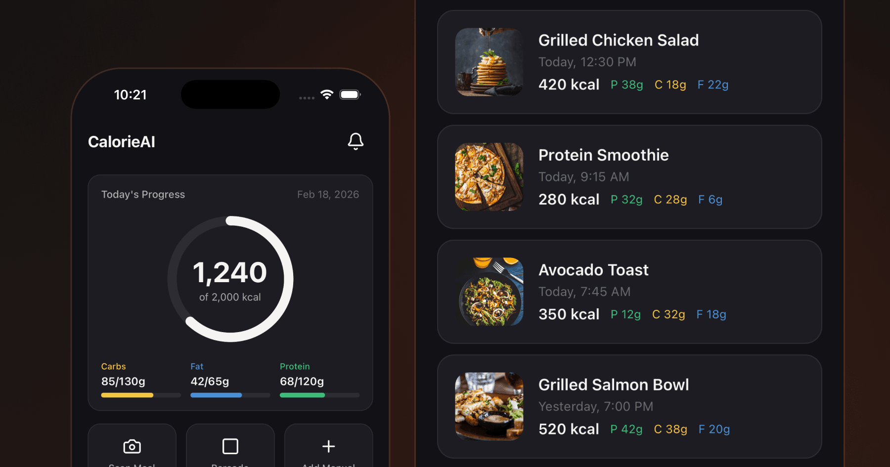 AI Calorie Counter — React Native app template preview